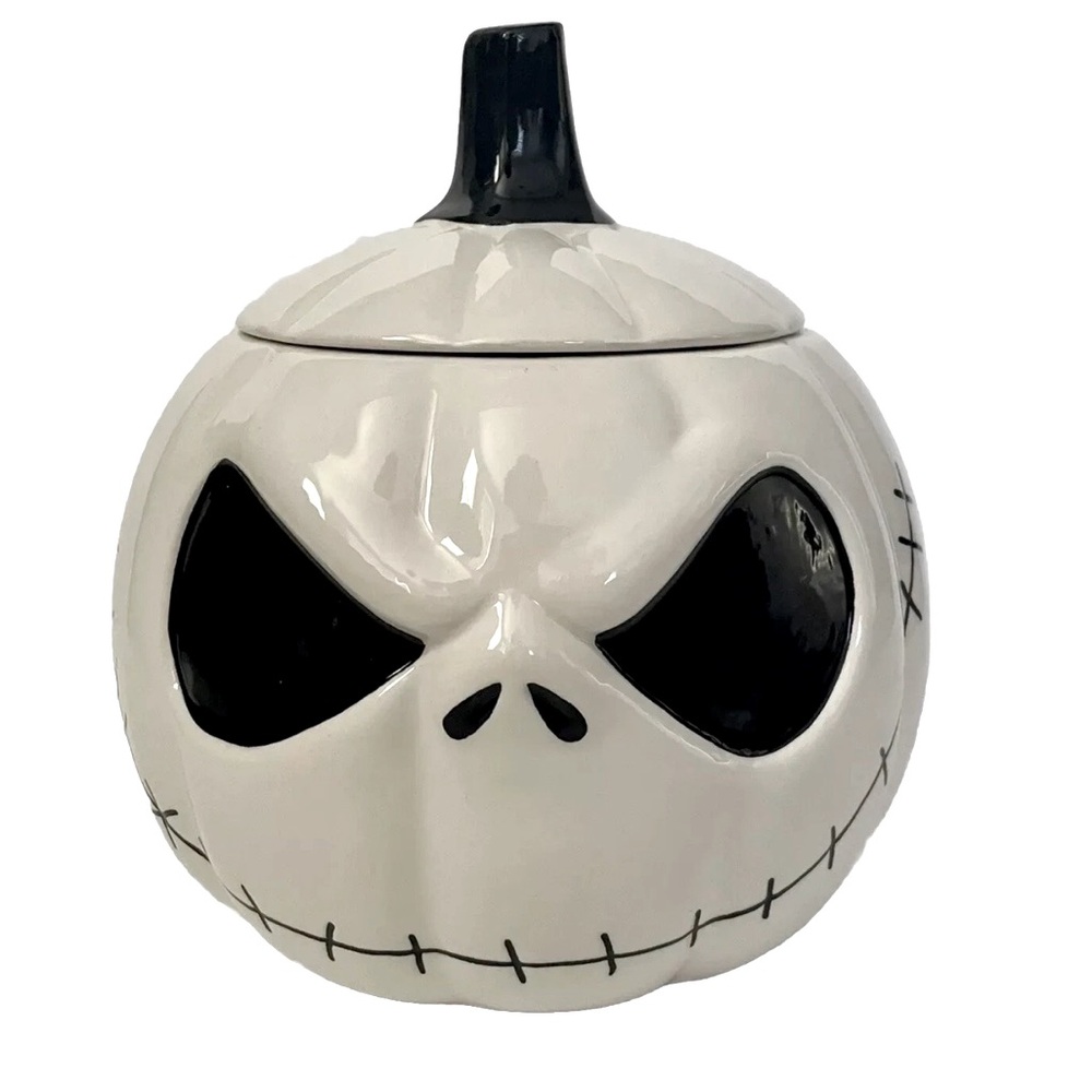 Disney Black and White Jack Skellington Pumpkin Decor